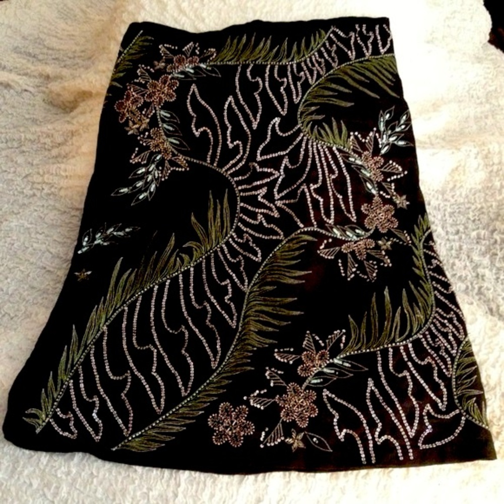 French Connection Bead Embellished Skirt